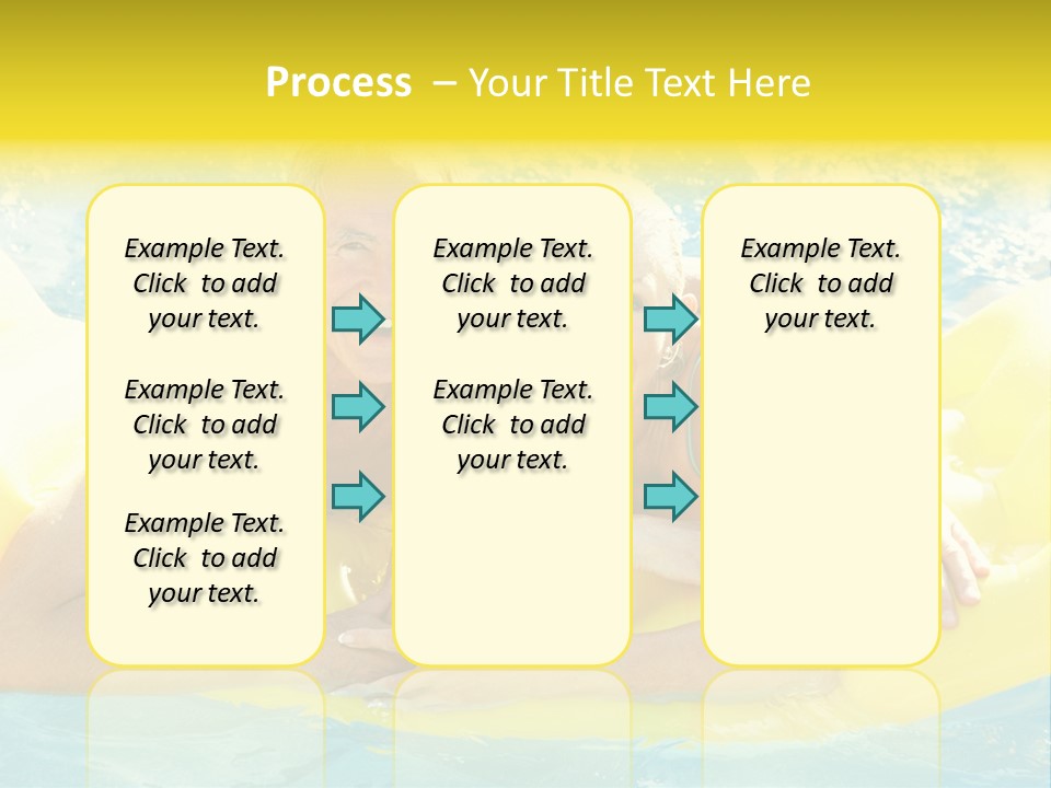 Senior Air Matress Swimming PowerPoint Template