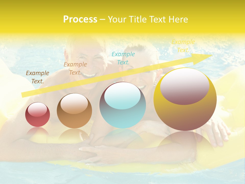 Senior Air Matress Swimming PowerPoint Template
