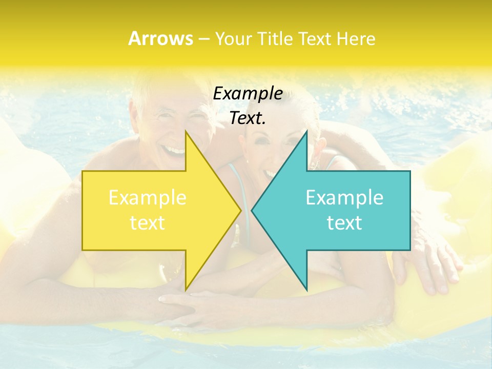 Senior Air Matress Swimming PowerPoint Template