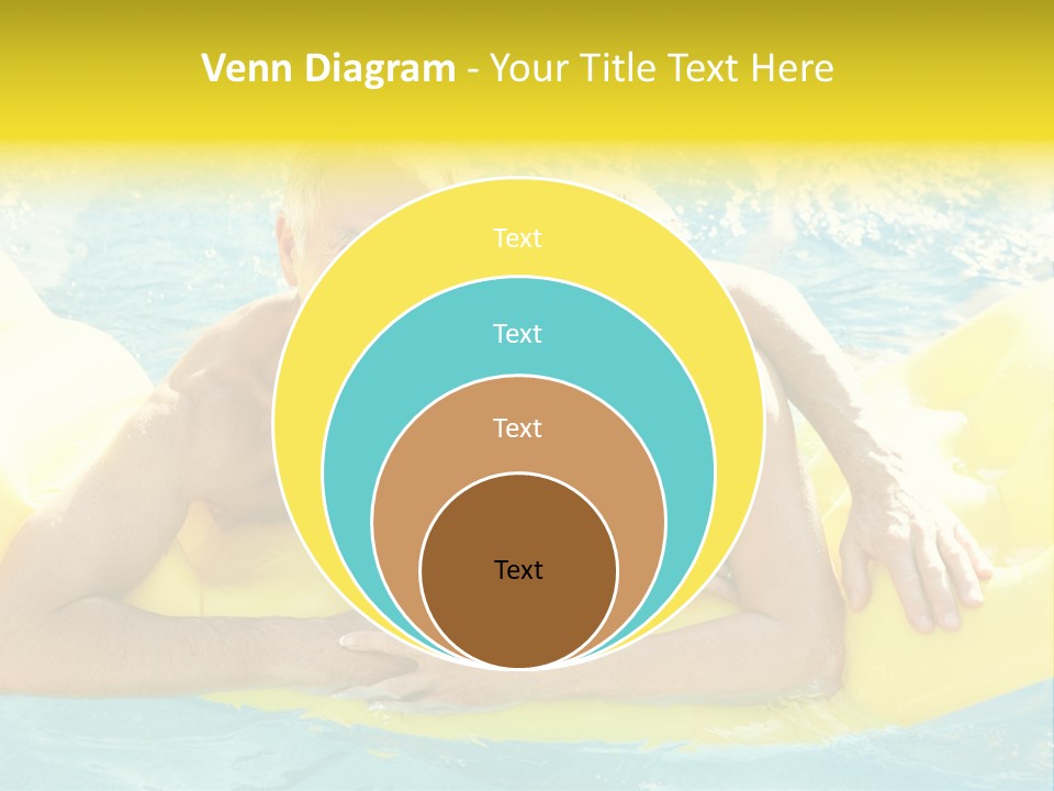 Senior Air Matress Swimming PowerPoint Template