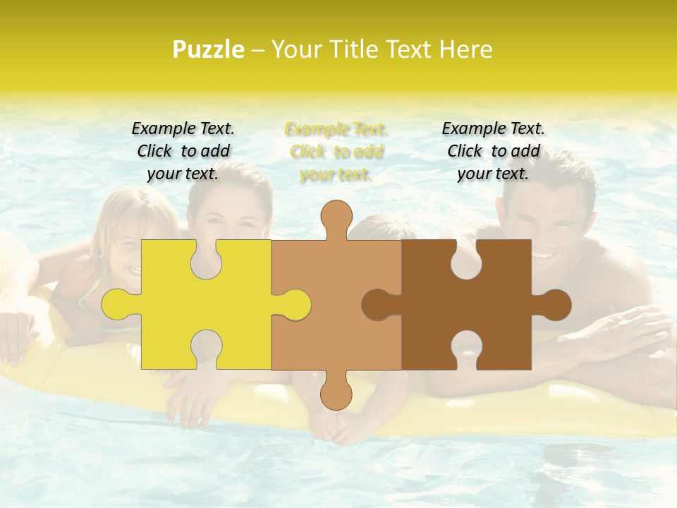 Pool Exterior Air Matress PowerPoint Template