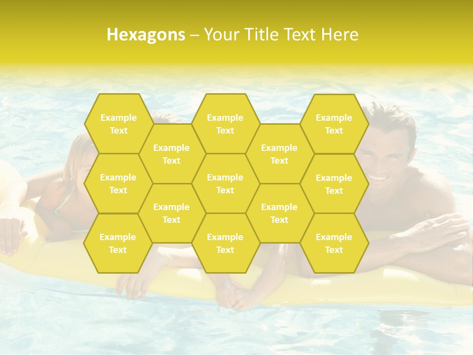 Pool Exterior Air Matress PowerPoint Template