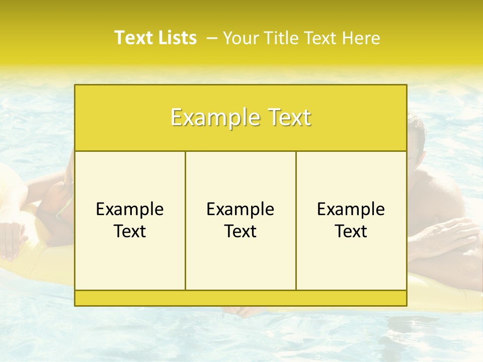 Pool Exterior Air Matress PowerPoint Template