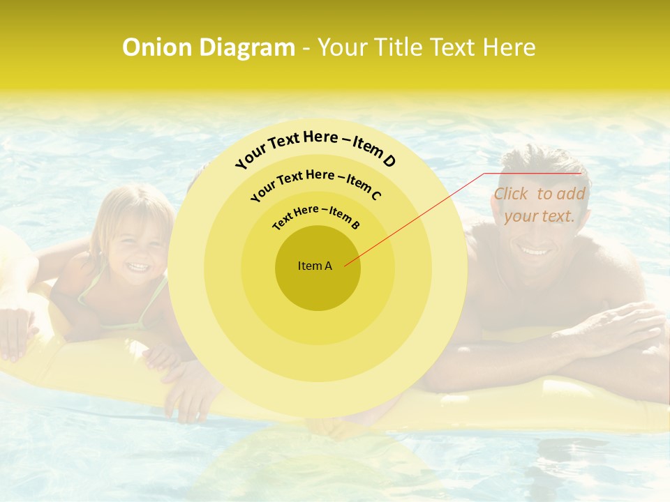 Pool Exterior Air Matress PowerPoint Template