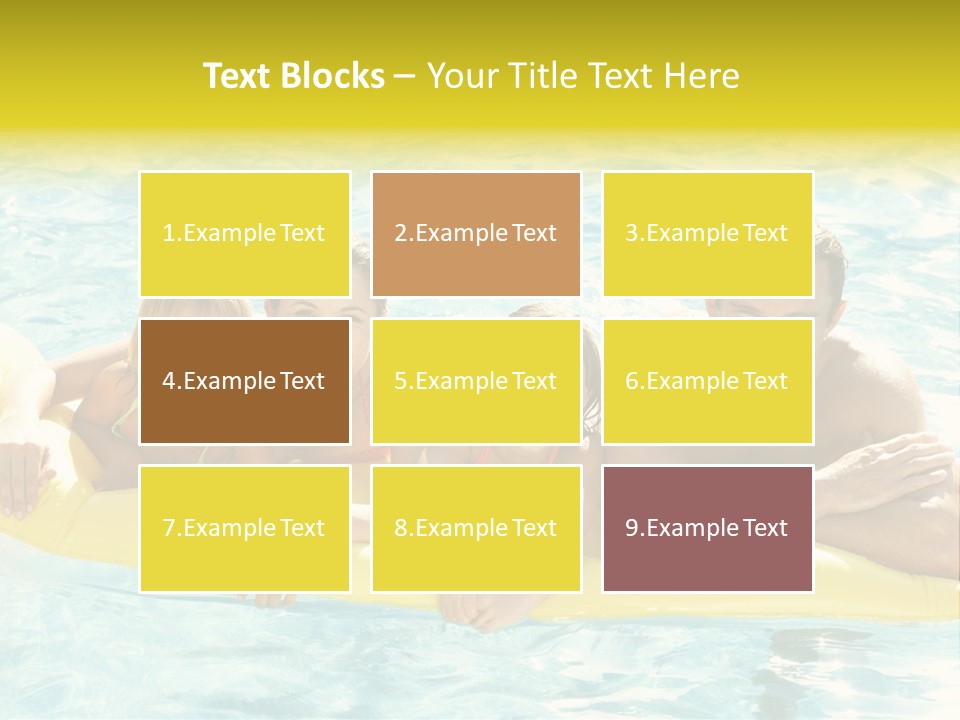 Pool Exterior Air Matress PowerPoint Template