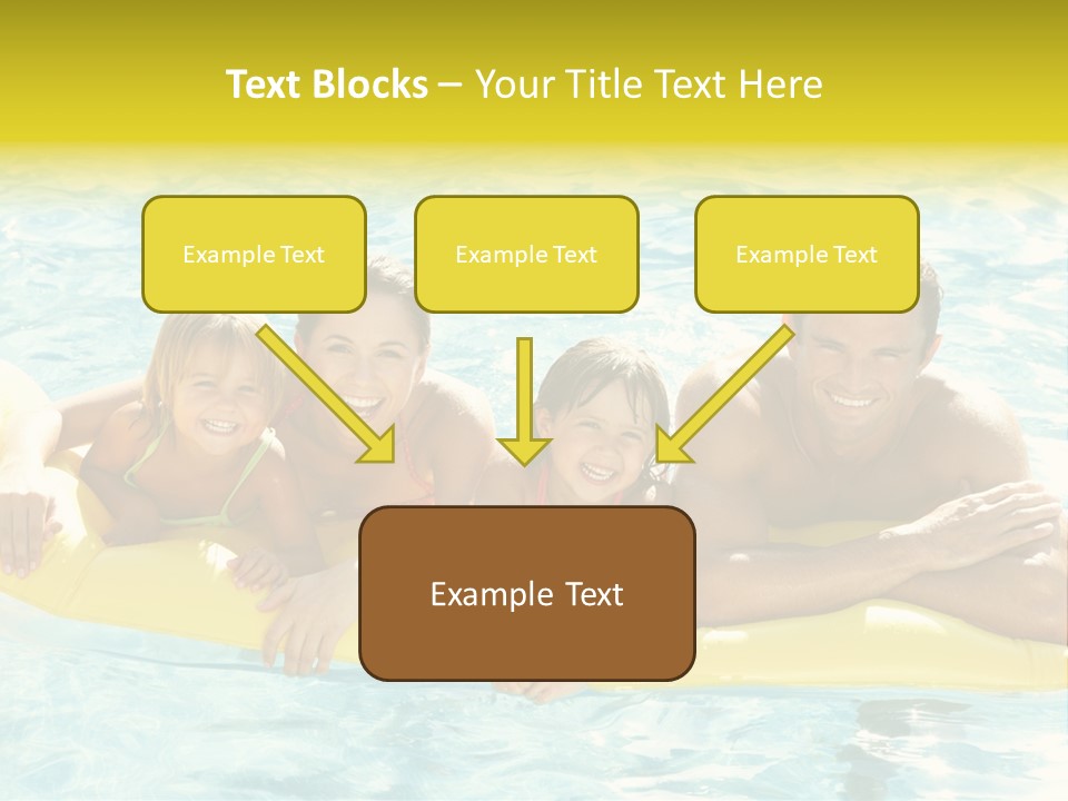 Pool Exterior Air Matress PowerPoint Template