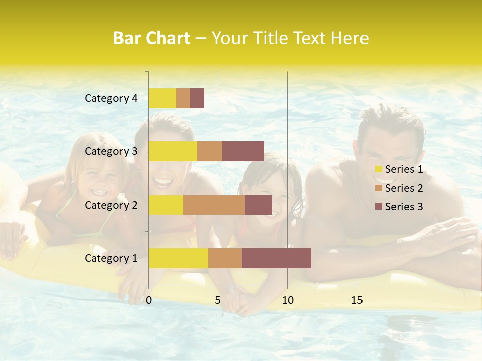Pool Exterior Air Matress PowerPoint Template