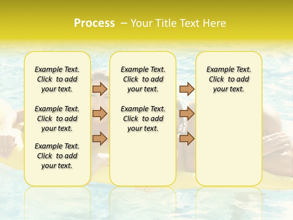 Pool Exterior Air Matress PowerPoint Template
