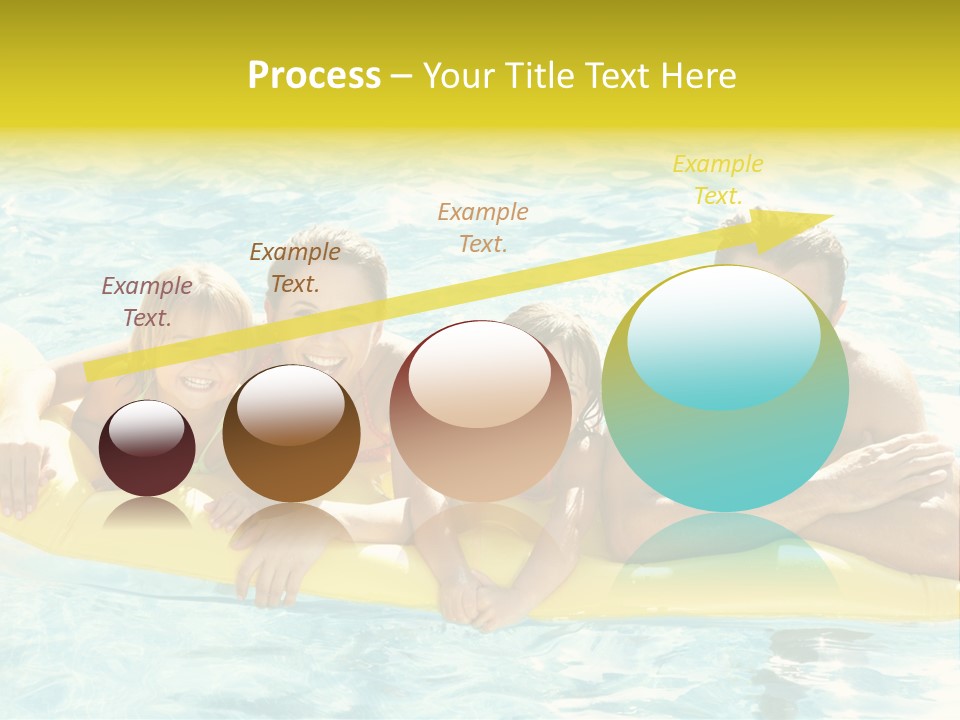 Pool Exterior Air Matress PowerPoint Template
