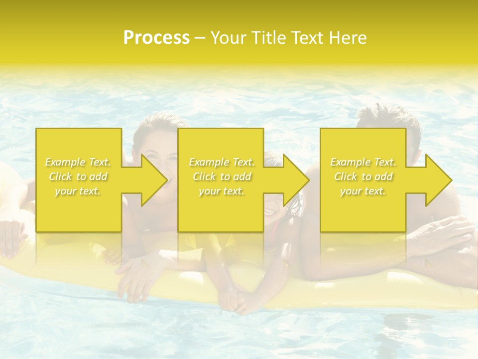 Pool Exterior Air Matress PowerPoint Template