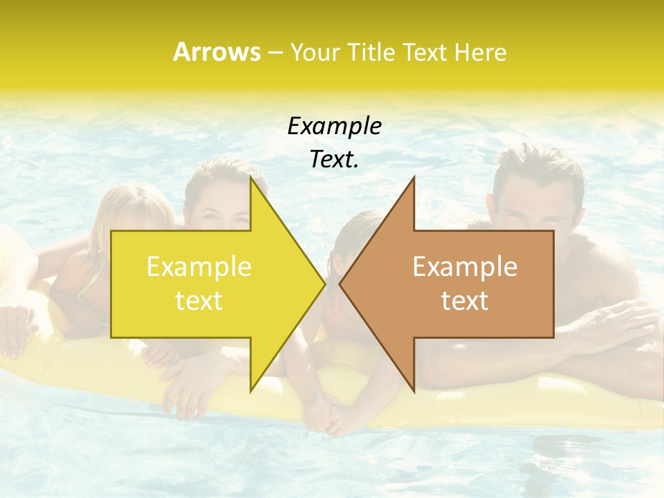 Pool Exterior Air Matress PowerPoint Template