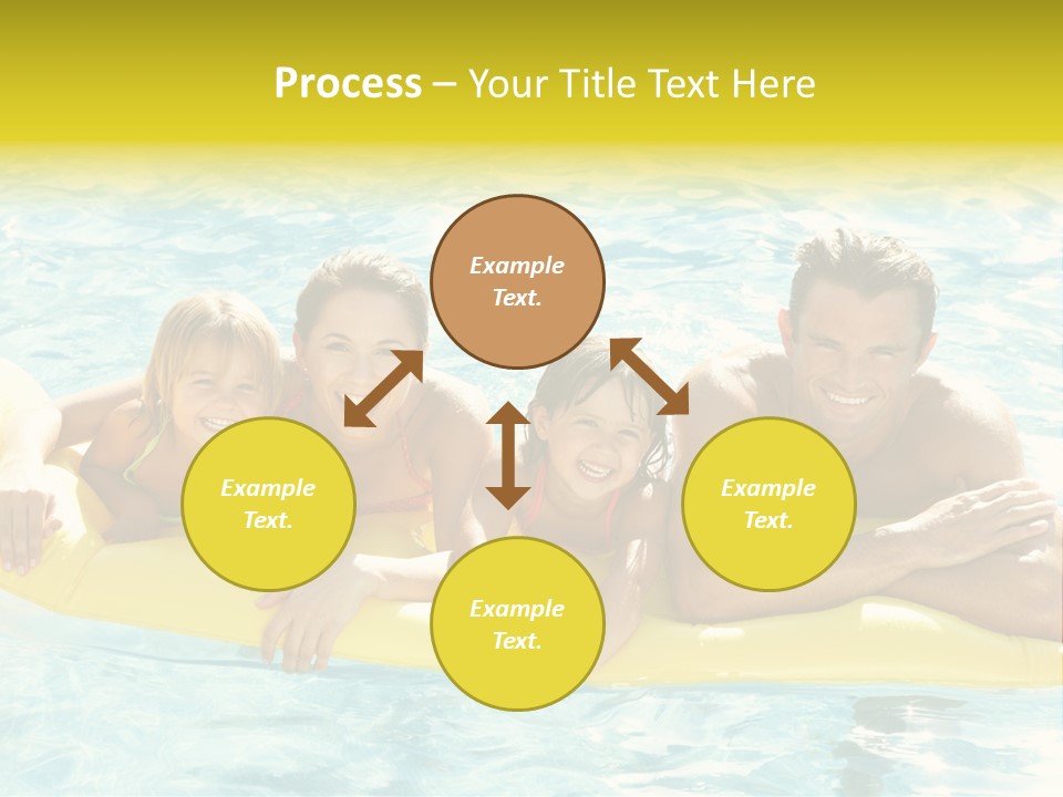 Pool Exterior Air Matress PowerPoint Template