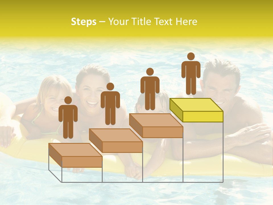 Pool Exterior Air Matress PowerPoint Template