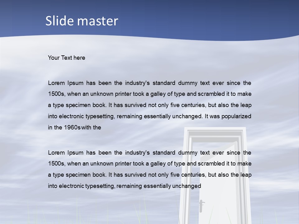 Banner Door Trust PowerPoint Template