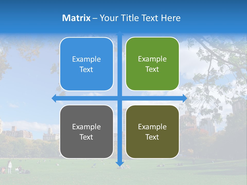 New Garden Blue PowerPoint Template