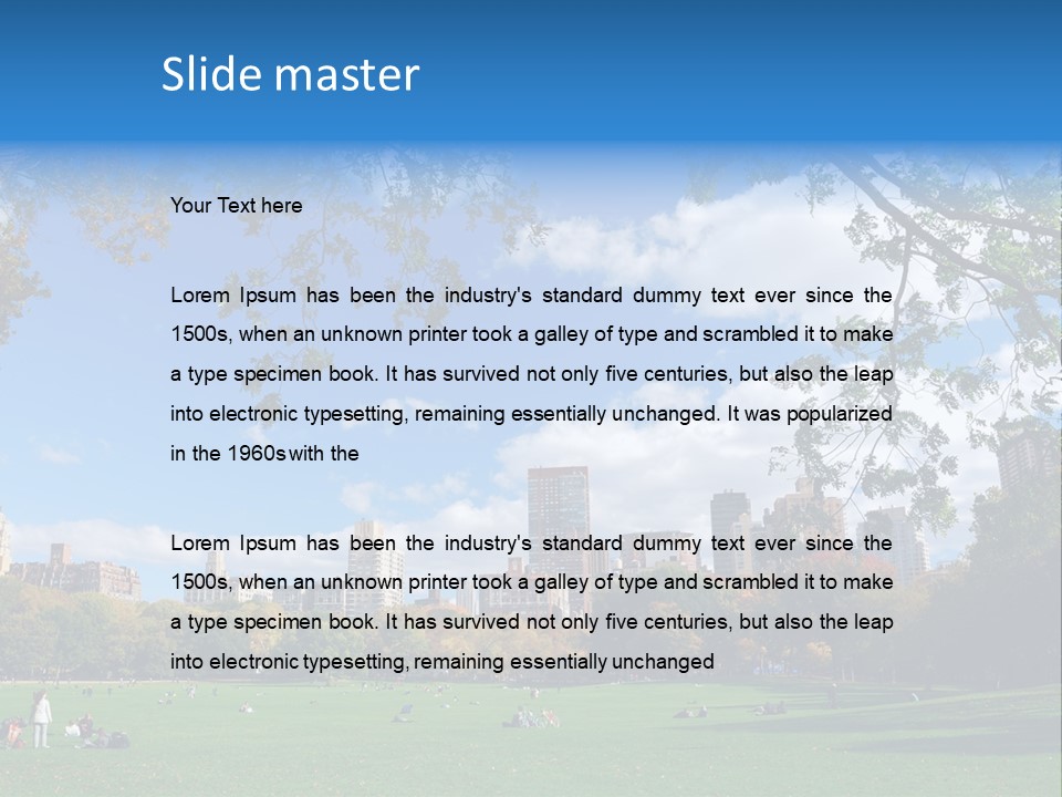 New Garden Blue PowerPoint Template