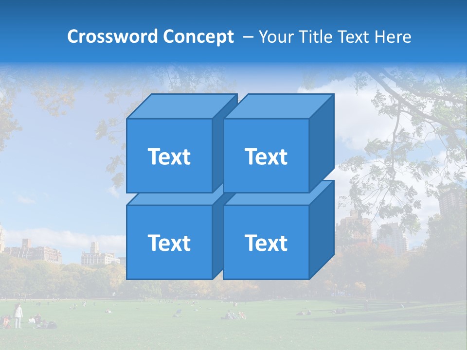 New Garden Blue PowerPoint Template
