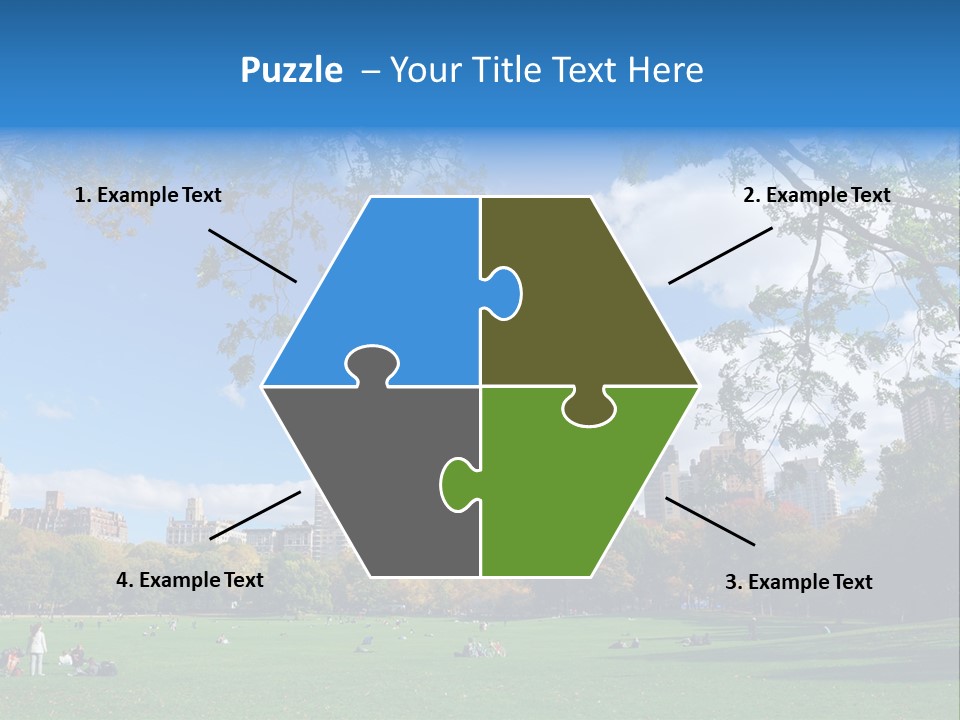 New Garden Blue PowerPoint Template