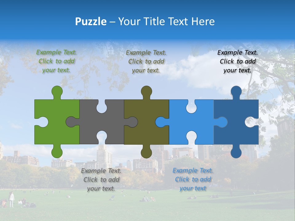 New Garden Blue PowerPoint Template