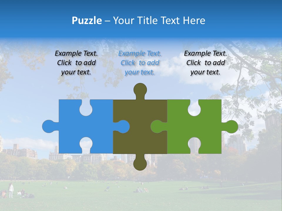 New Garden Blue PowerPoint Template