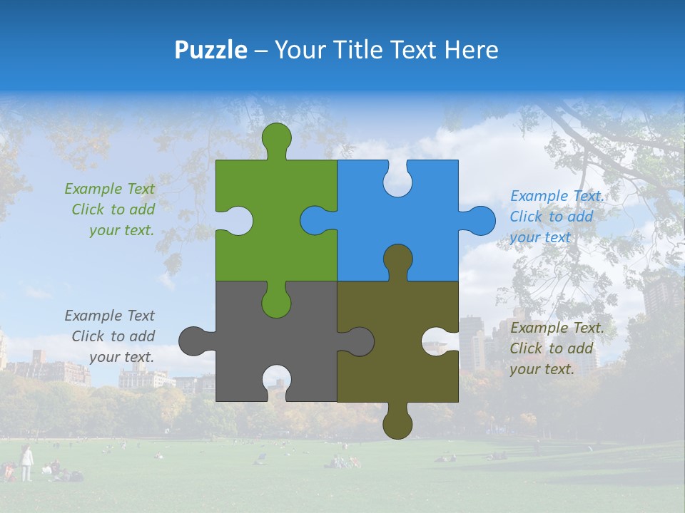 New Garden Blue PowerPoint Template