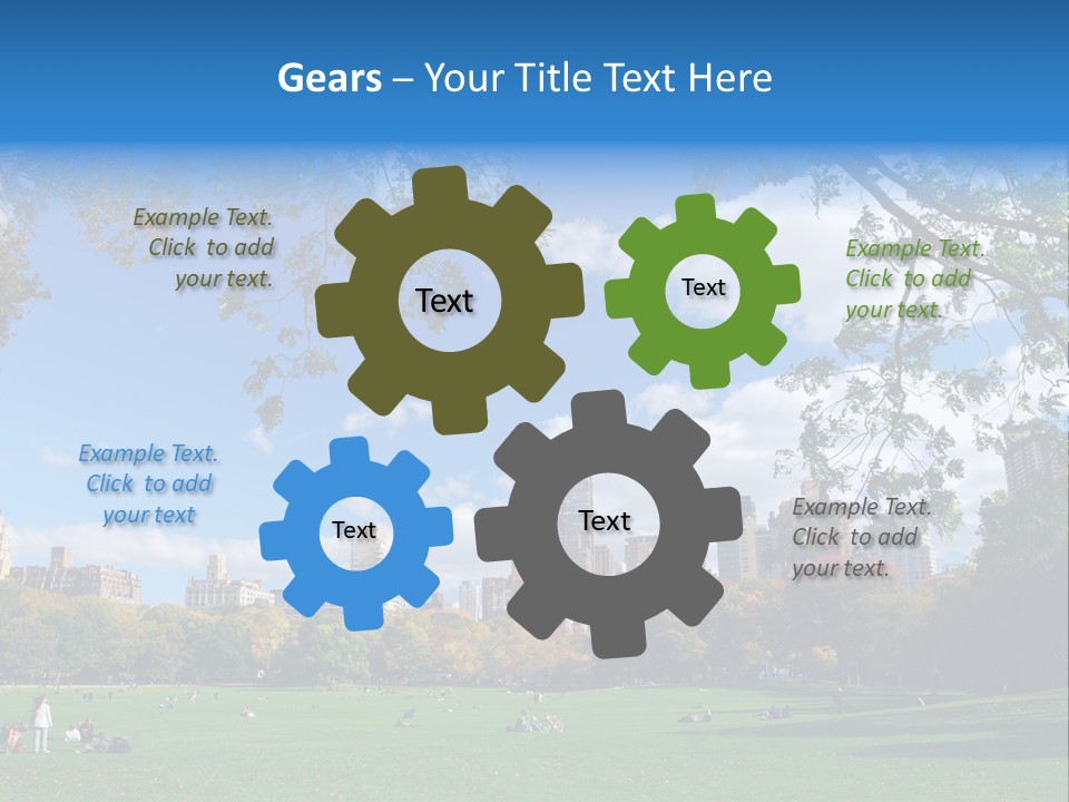 New Garden Blue PowerPoint Template