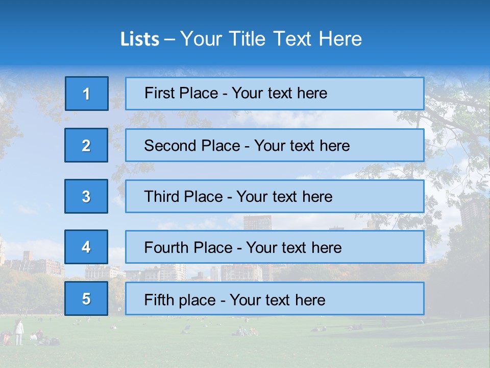New Garden Blue PowerPoint Template