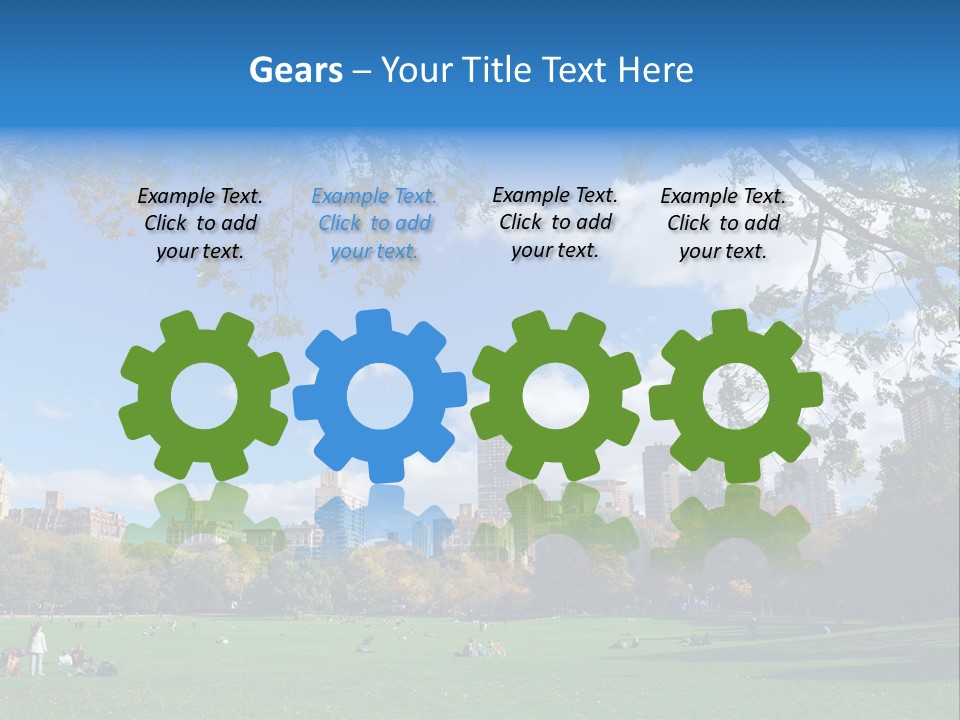 New Garden Blue PowerPoint Template