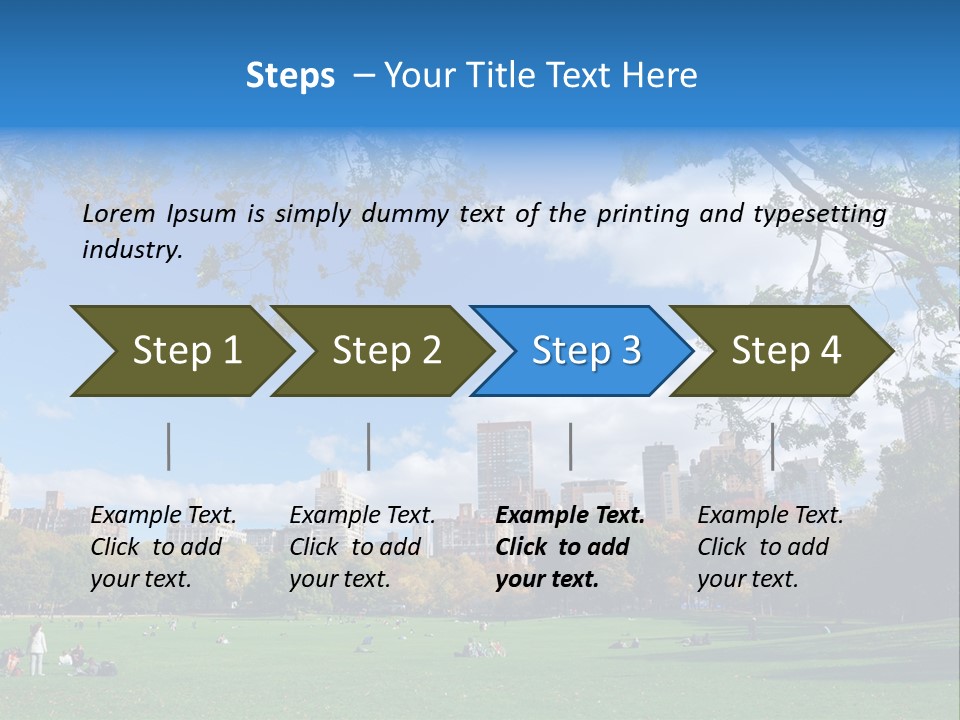 New Garden Blue PowerPoint Template