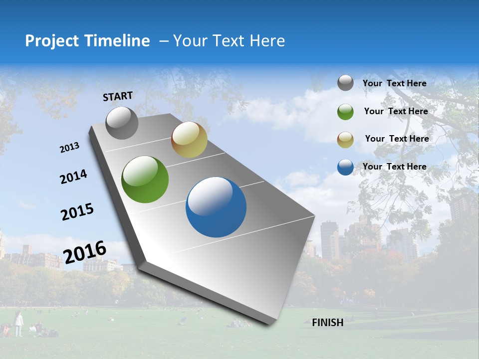 New Garden Blue PowerPoint Template