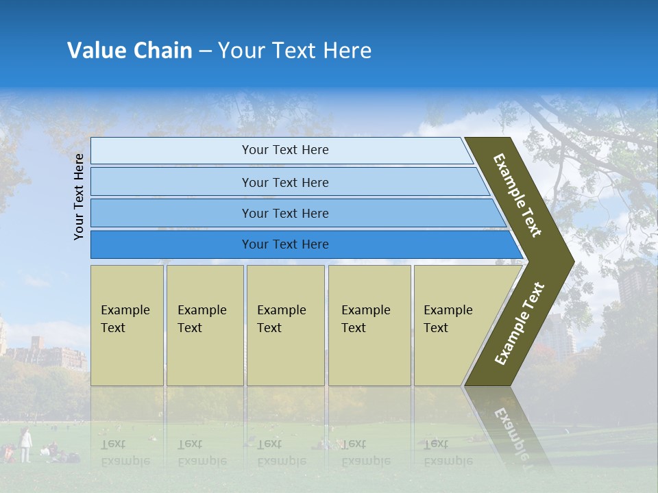 New Garden Blue PowerPoint Template