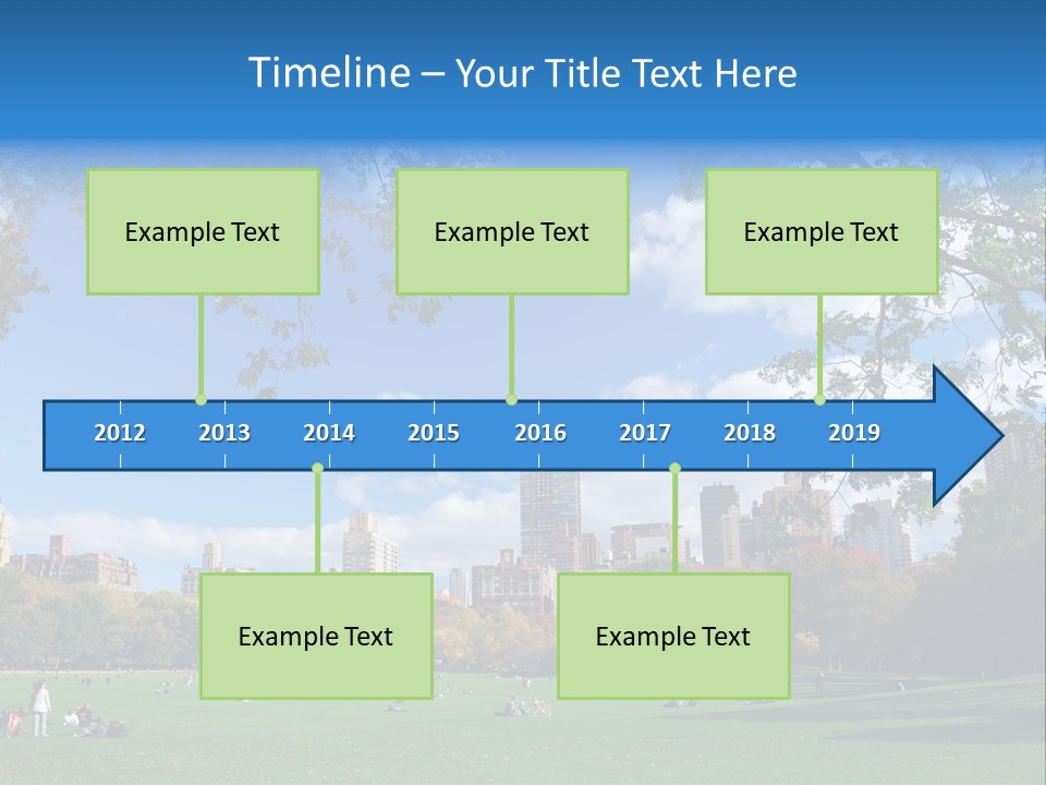 New Garden Blue PowerPoint Template