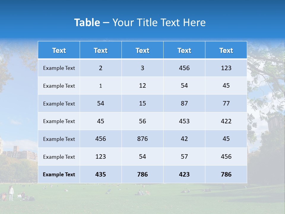 New Garden Blue PowerPoint Template