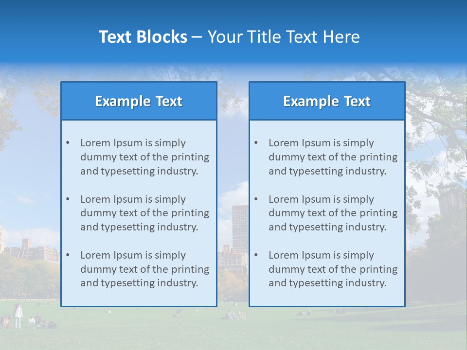 New Garden Blue PowerPoint Template