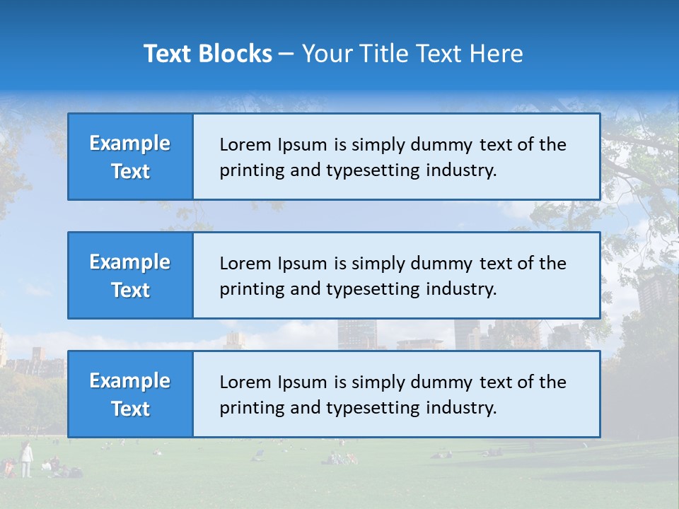 New Garden Blue PowerPoint Template