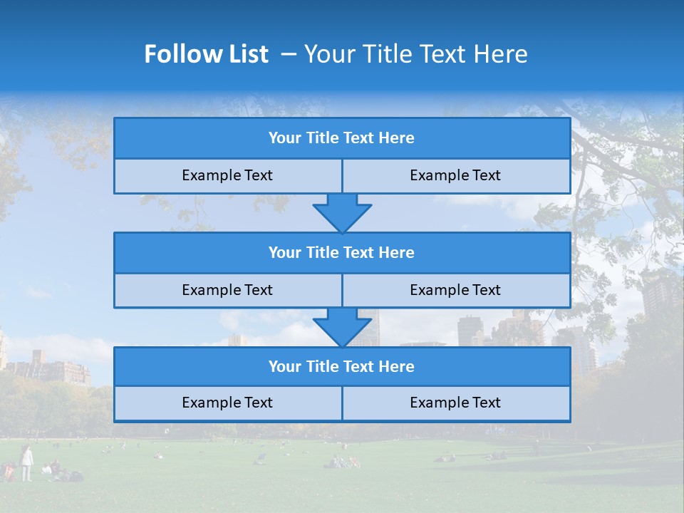 New Garden Blue PowerPoint Template