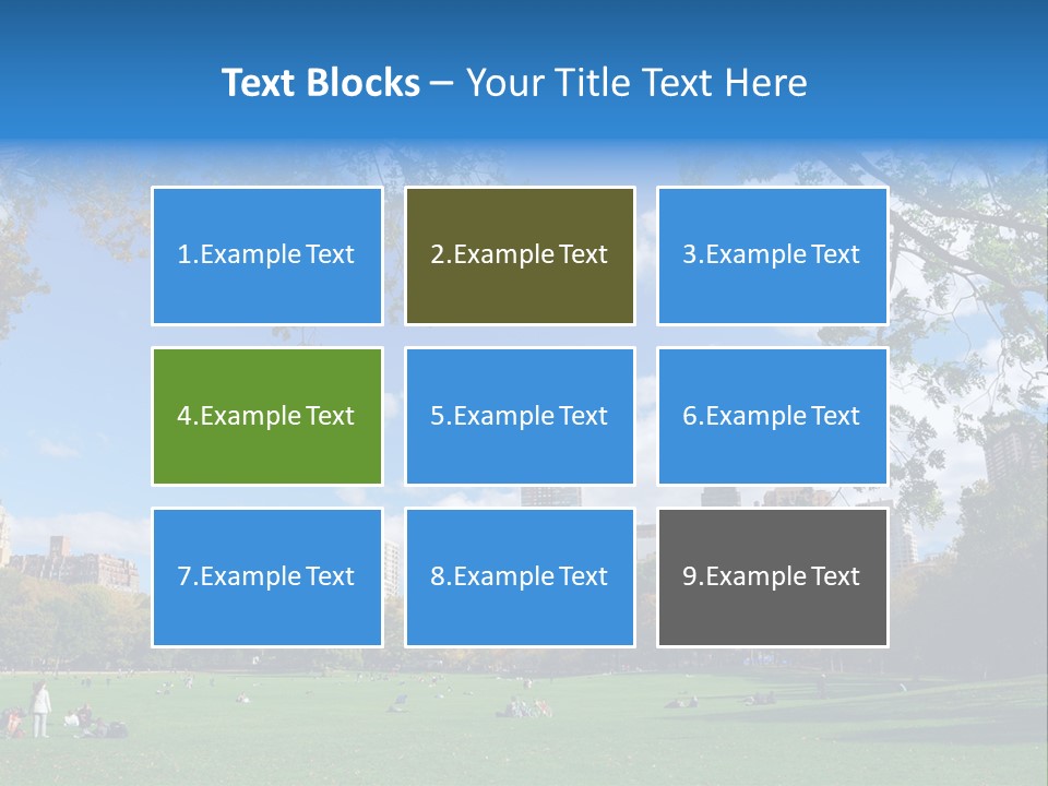 New Garden Blue PowerPoint Template