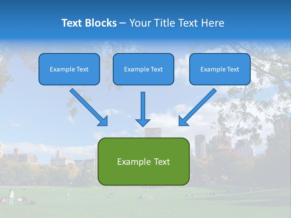 New Garden Blue PowerPoint Template