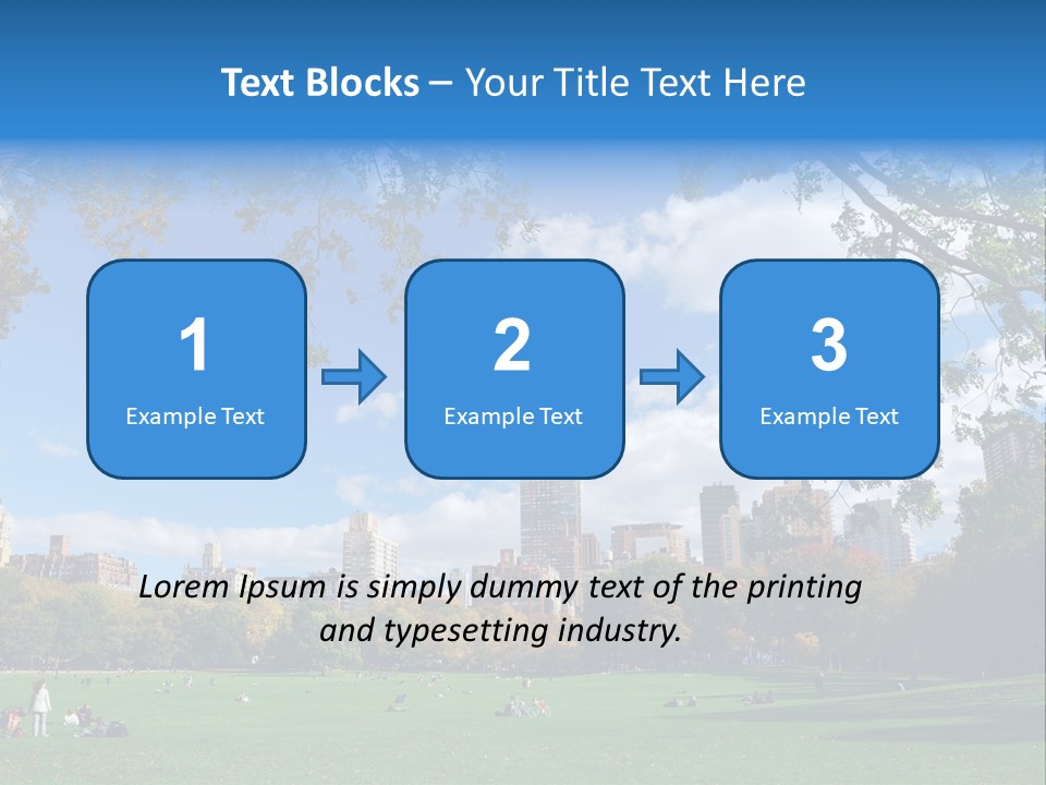 New Garden Blue PowerPoint Template