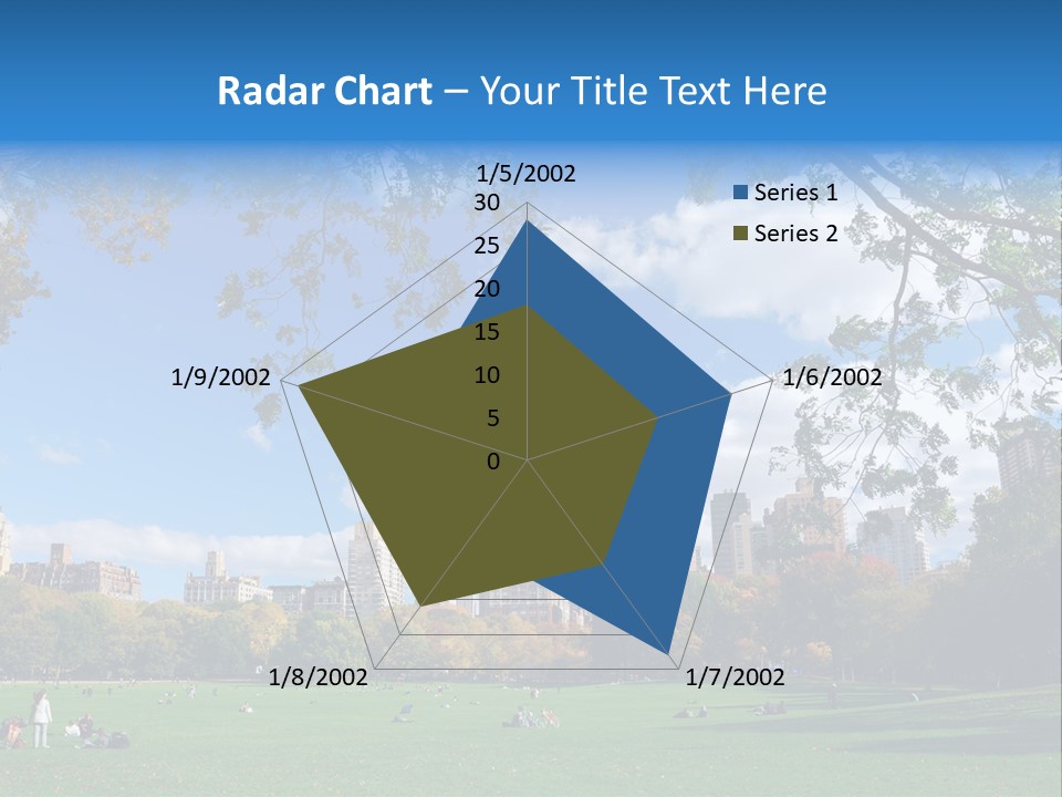 New Garden Blue PowerPoint Template