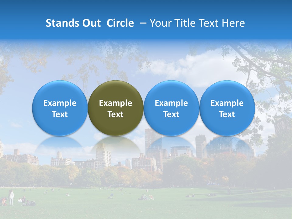 New Garden Blue PowerPoint Template