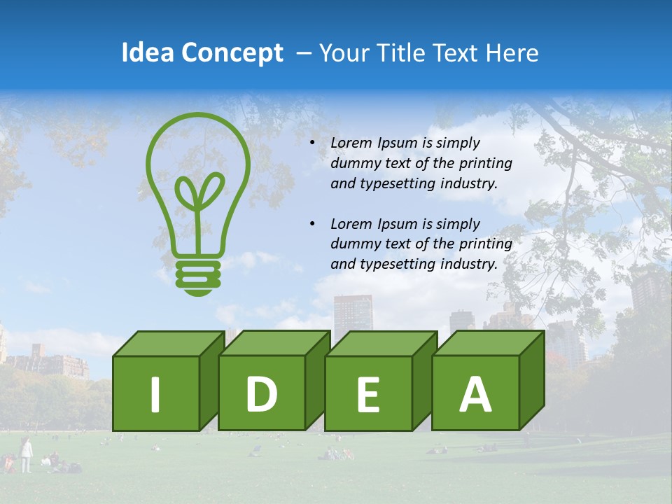New Garden Blue PowerPoint Template