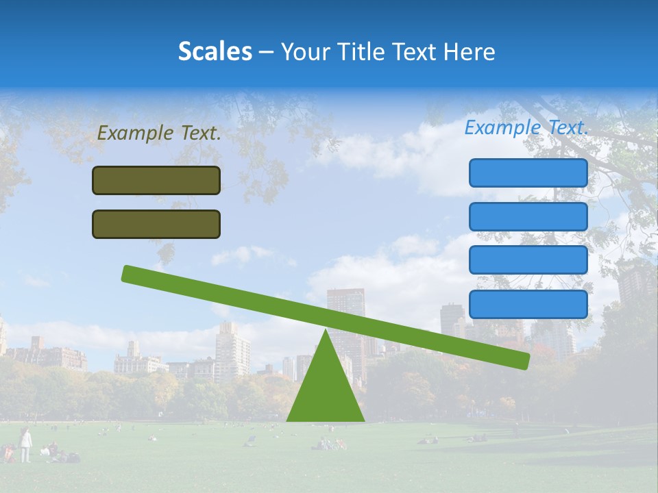 New Garden Blue PowerPoint Template