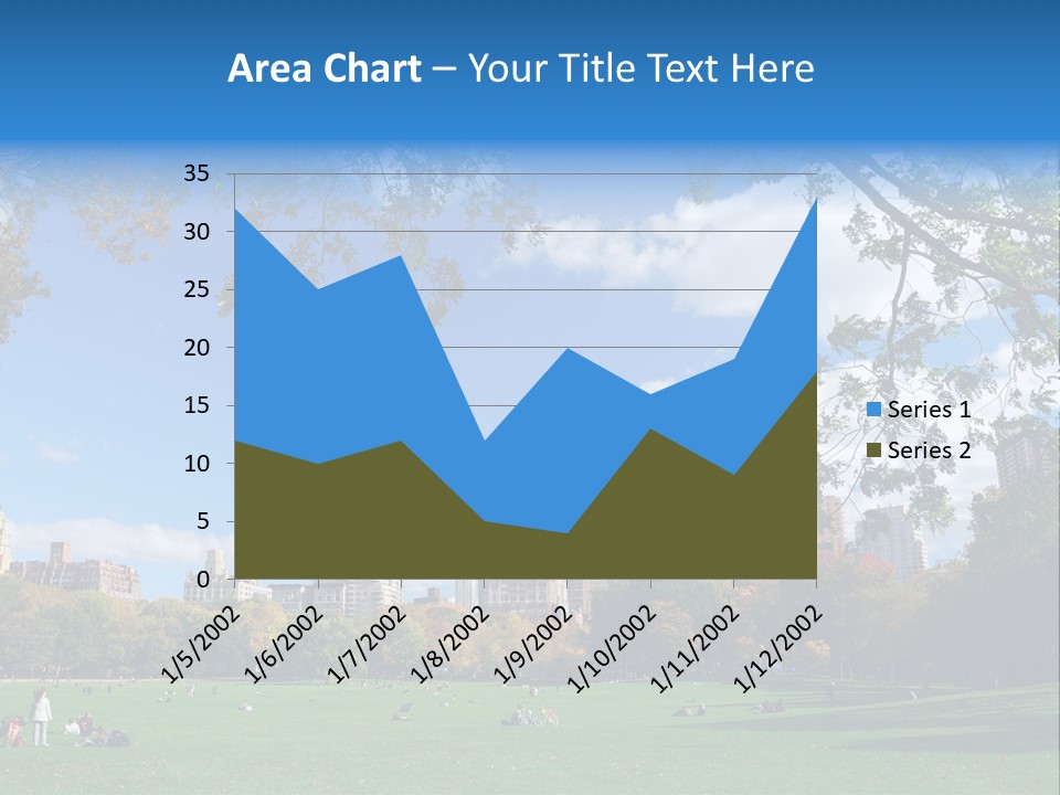 New Garden Blue PowerPoint Template