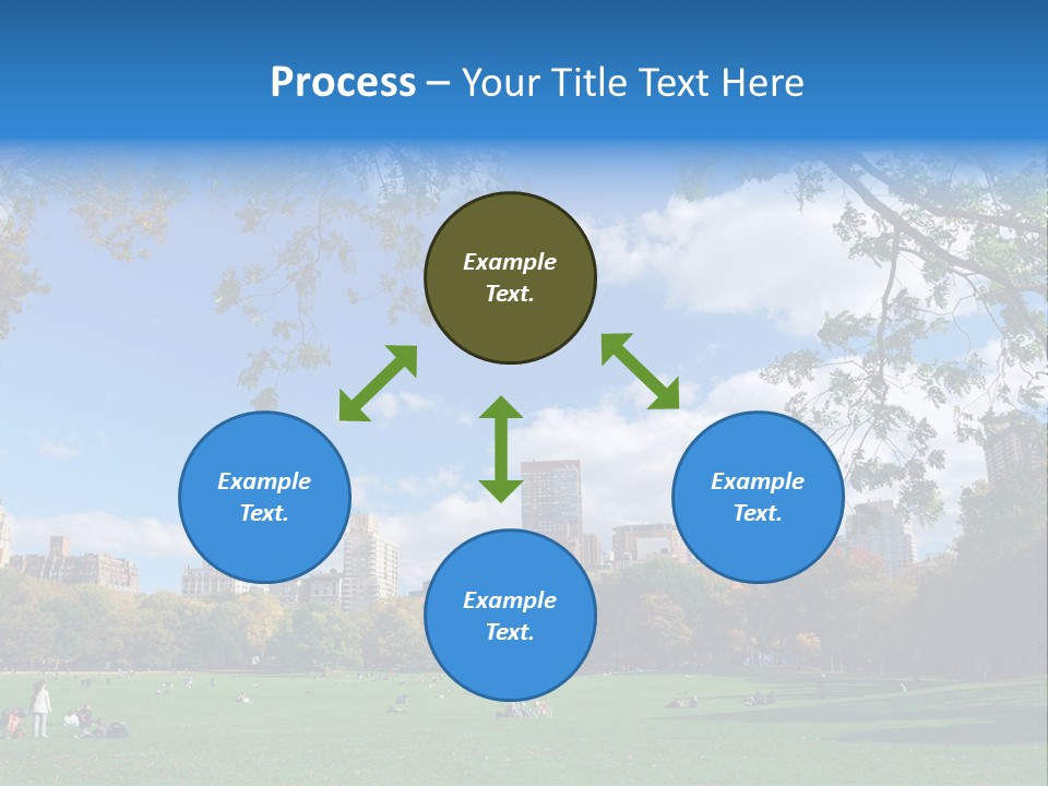 New Garden Blue PowerPoint Template