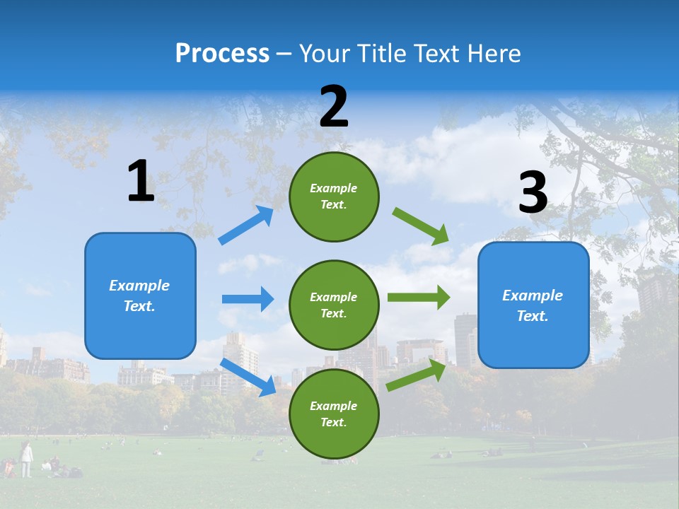New Garden Blue PowerPoint Template