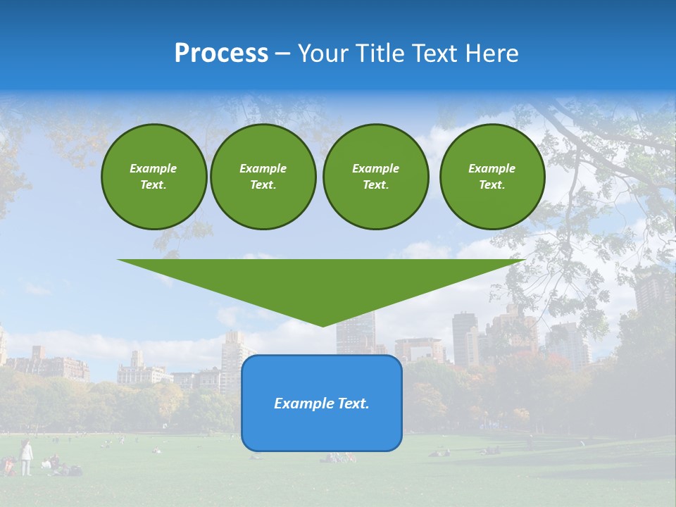 New Garden Blue PowerPoint Template
