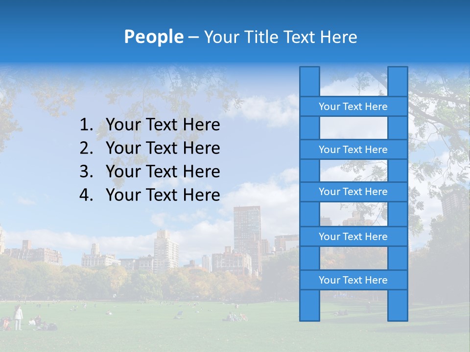 New Garden Blue PowerPoint Template