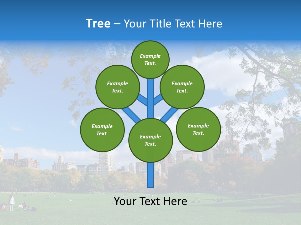 New Garden Blue PowerPoint Template