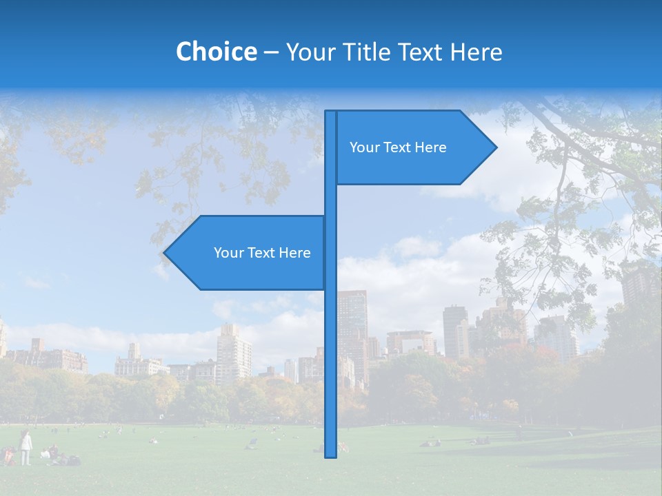 New Garden Blue PowerPoint Template